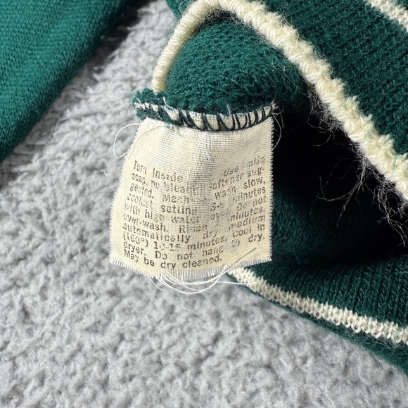 Vintage Puritan Cardigan Size Medium Green 100% Orlon Acrylic Sweater - Picture 5 of 8